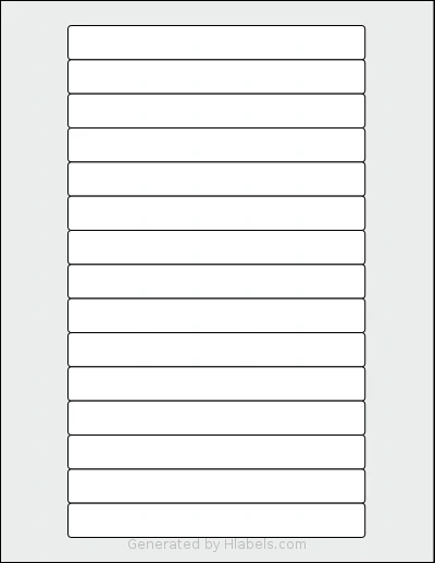 Worldlabel® WL-1150 template with 15 rectangular 5.8125 x 0.6667 inch labels per sheet, on Letter-size adhesive blank label sheets.