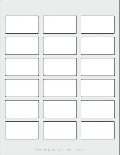 Worldlabel® WL-160 template with 18 rectangular 2.375 x 1.25 inch labels per sheet, on Letter-size adhesive blank label sheets.