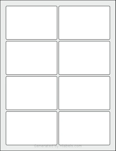 Worldlabel® WL-575 template with 8 rectangular 3.75 x 2.438 inch labels per sheet, on Letter-size adhesive blank label sheets.