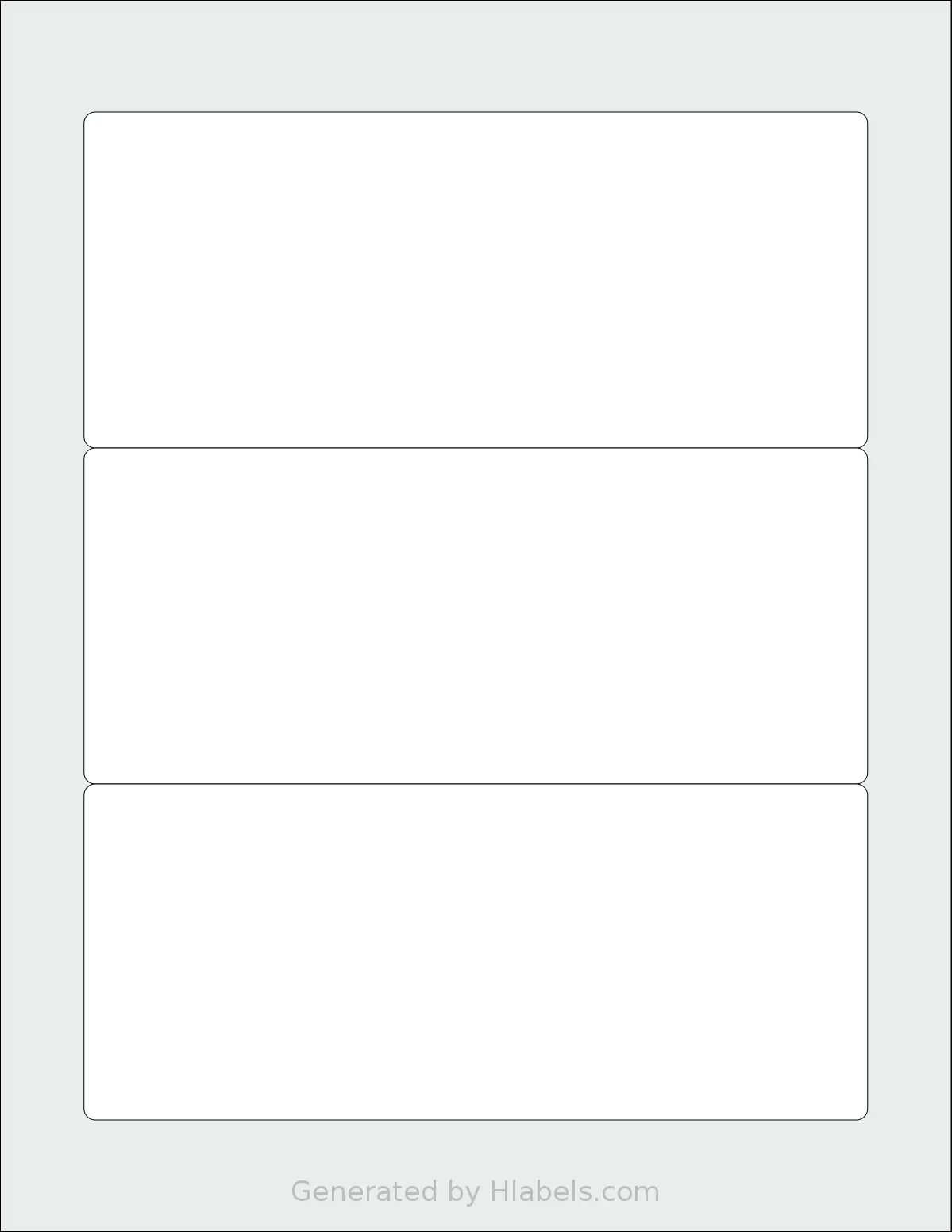 Worldlabel® WL-5925 template with 3 rectangular 7 x 3 inch labels per sheet, on Letter-size adhesive blank label sheets.