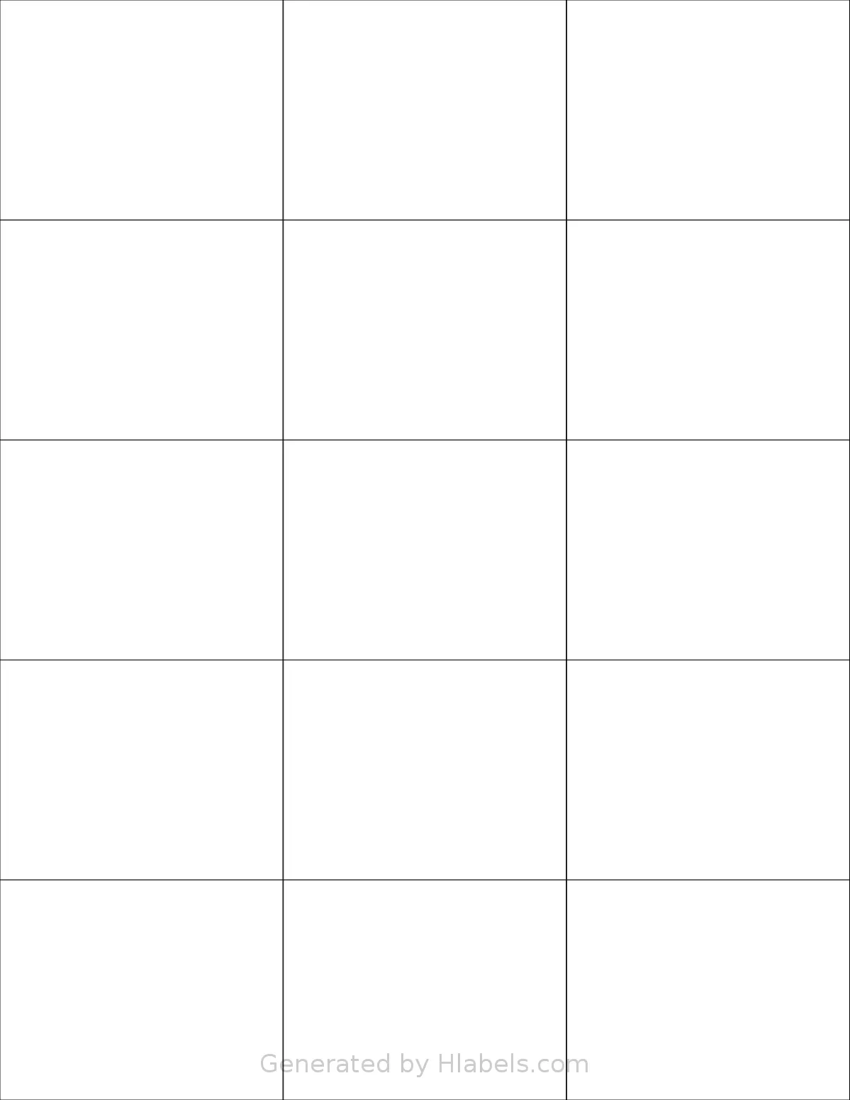 Worldlabel® WL-750 template with 15 rectangular 2.83 x 2.2 inch labels per sheet, on Letter-size adhesive blank label sheets.