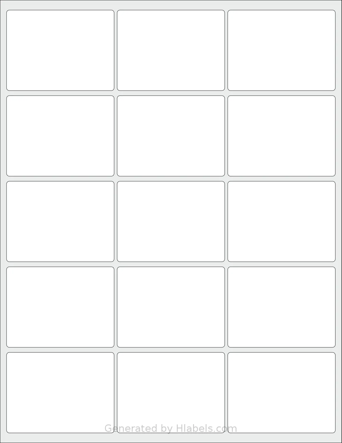 Worldlabel® WL-775 template with 15 rectangular 2.675 x 2 inch labels per sheet, on Letter-size adhesive blank label sheets.