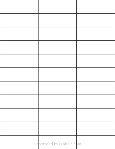 Worldlabel® WL-900 template with 33 rectangular 2.83 x 1 inch labels per sheet, on Letter-size adhesive blank label sheets.